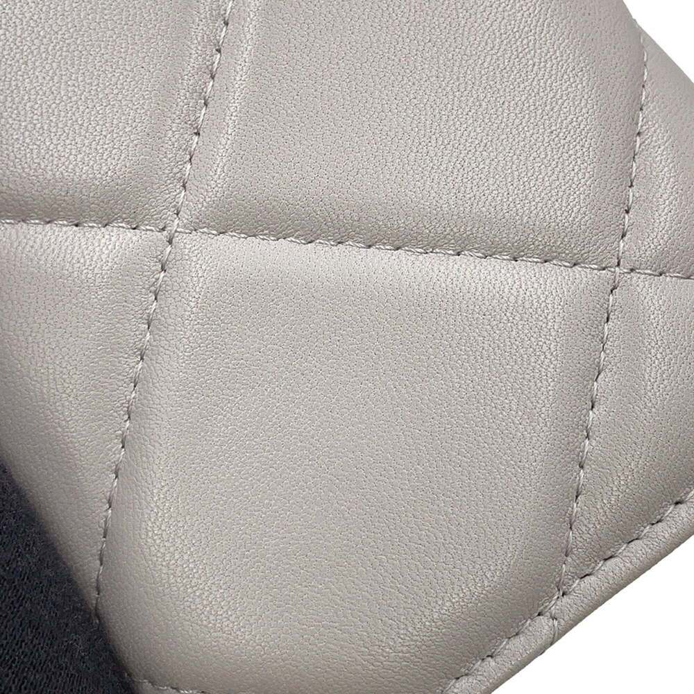 CHANEL Gray Lambskin Leather Wallet - Picture 8 of 16